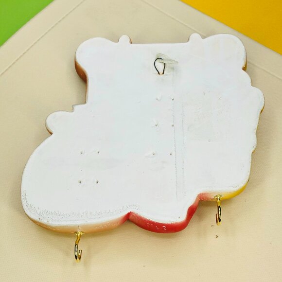 Vintage 1983 Miller Studio CIDER Chalkware Wall Hanging Plaque with Hooks - Picture 7 of 10